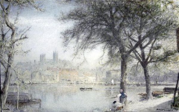 Lincoln Oil Painting by Albert Goodwin