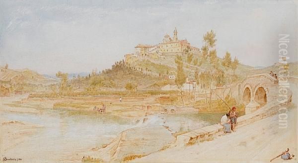 La Certosa, Near Florence Oil Painting by Albert Goodwin