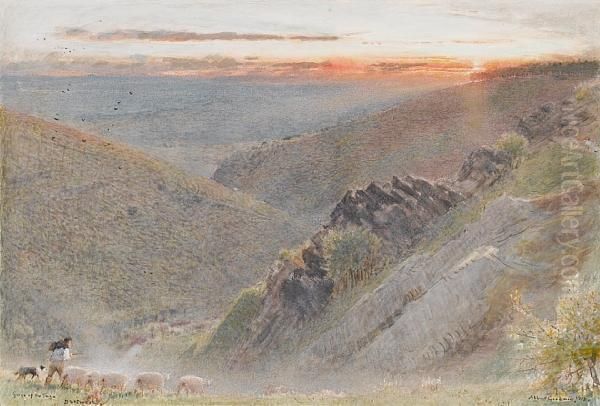 Dartmoor, Gorge Of The Teign by Albert Goodwin