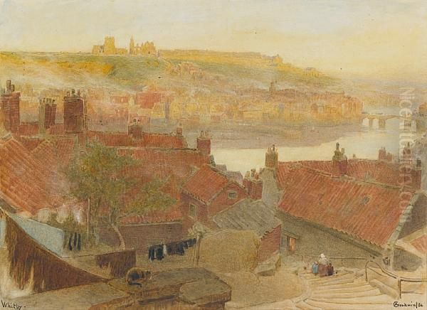 Whitby Oil Painting by Albert Goodwin