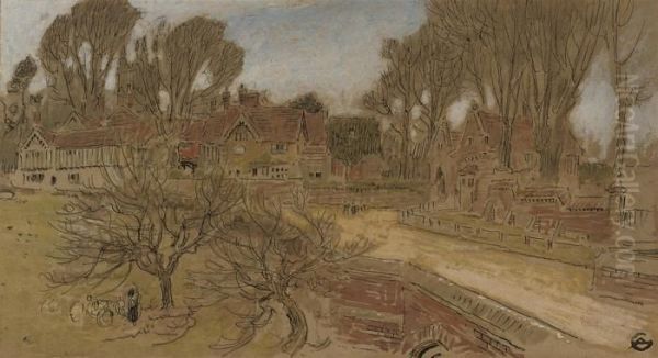 Penshurst, Kent Oil Painting by Albert Goodwin