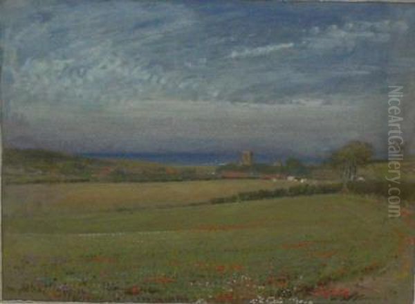 Weybourne, Norfolk Oil Painting by Albert Goodwin