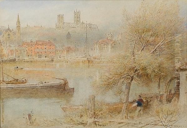 Lincoln Oil Painting by Albert Goodwin