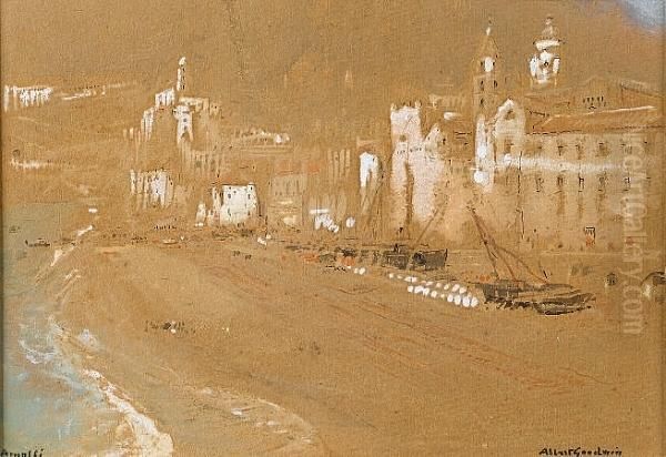 Amalfi Oil Painting by Albert Goodwin