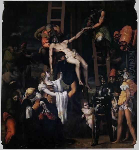 Deposition 1520-23 Oil Painting by Pedro Machuca