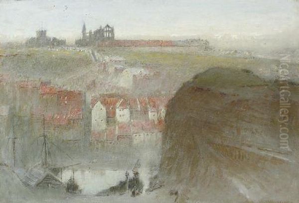 Whitby Oil Painting by Albert Goodwin