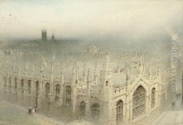 The Rain From Heaven, All Souls, Oxford Oil Painting by Albert Goodwin