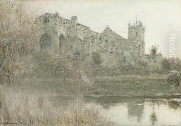 Christchurch, Hampshire Oil Painting by Albert Goodwin