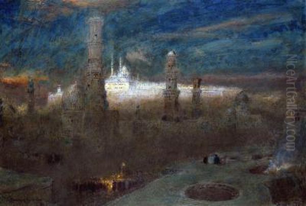 Untitled Oil Painting by Albert Goodwin