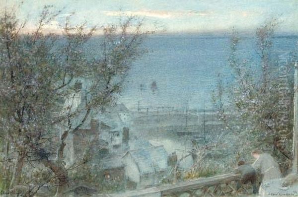 Clovelly, Devon Oil Painting by Albert Goodwin