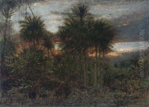 The Jungle Oil Painting by Albert Goodwin