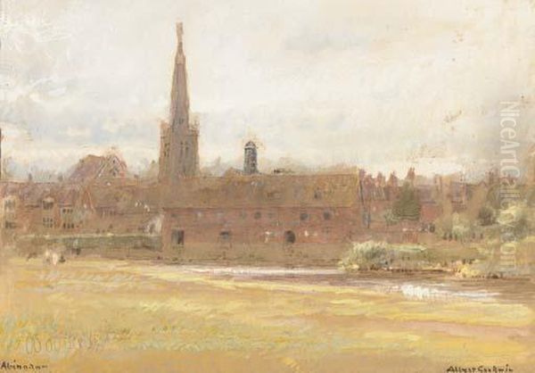 Abingdon Oil Painting by Albert Goodwin