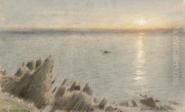 The Morte Stone, Morte Point, North Devon Oil Painting by Albert Goodwin