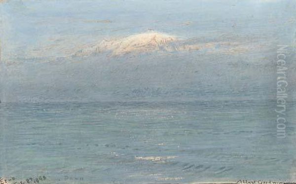 Dawn, Etna, Sicily Oil Painting by Albert Goodwin