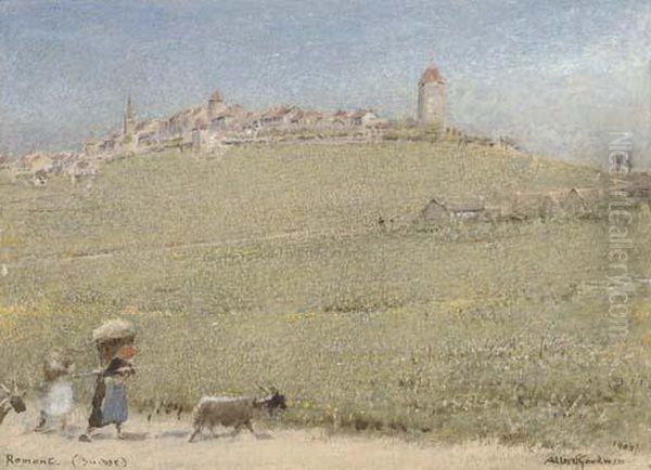 Romont, Switzerland Oil Painting by Albert Goodwin