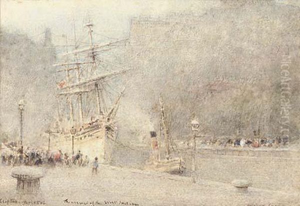 The Arrival Of The West Indian, Clifton, Bristol Oil Painting by Albert Goodwin