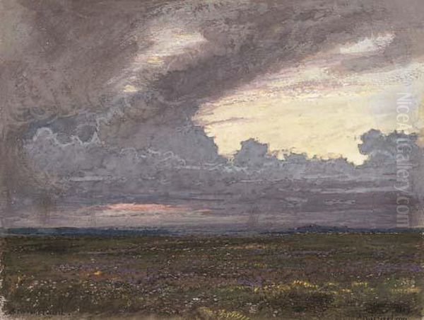 Storm Cloud Oil Painting by Albert Goodwin