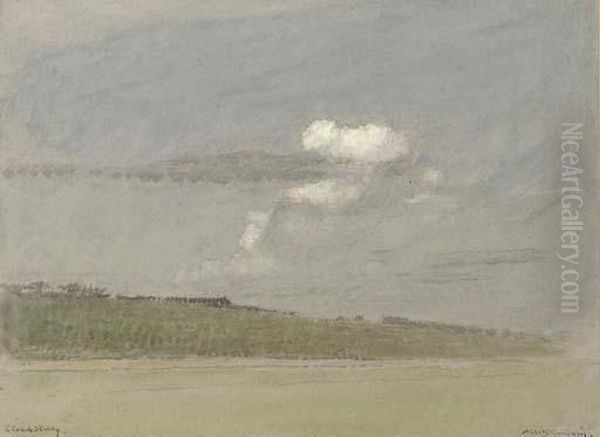 Cloud Study Oil Painting by Albert Goodwin