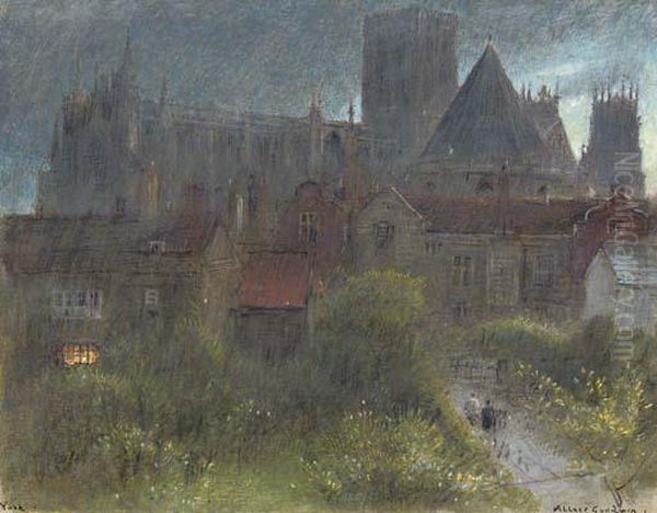 York Minster, Evening Oil Painting by Albert Goodwin