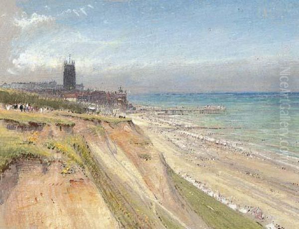 The Beach At Cromer Oil Painting by Albert Goodwin