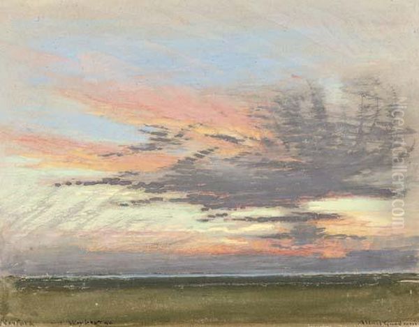 Norfolk, Near Weybourne Oil Painting by Albert Goodwin