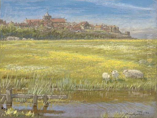 Rye Oil Painting by Albert Goodwin