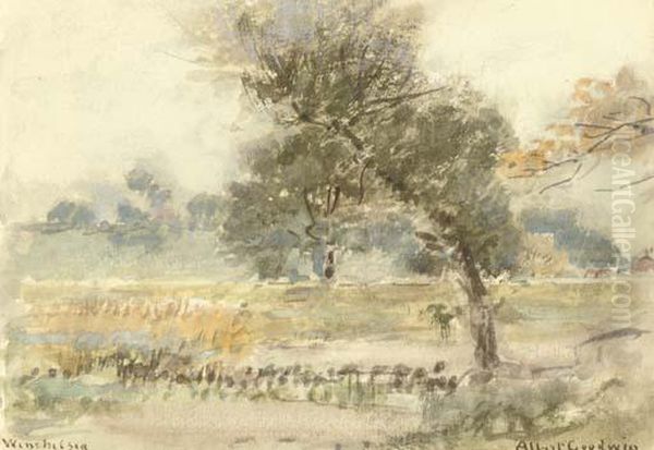 Winchelsea Oil Painting by Albert Goodwin