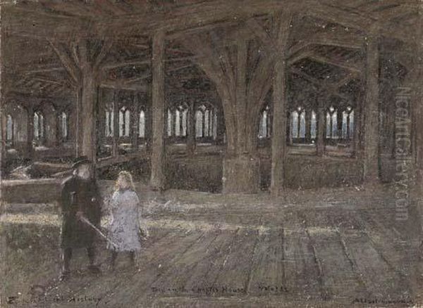 Ecclesiastical History - Chapter House, Wells Cathedral Oil Painting by Albert Goodwin