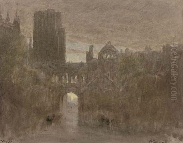 Wells Oil Painting by Albert Goodwin