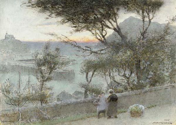 Ilfracombe Oil Painting by Albert Goodwin