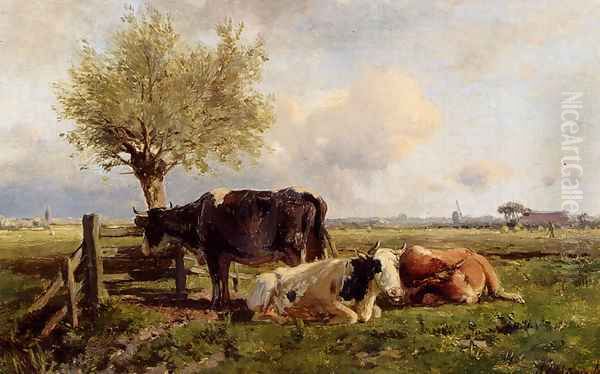 Resting Cows Oil Painting by Anton Mauve