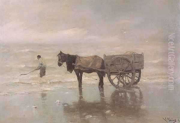 Gathering Seaweed Oil Painting by Anton Mauve