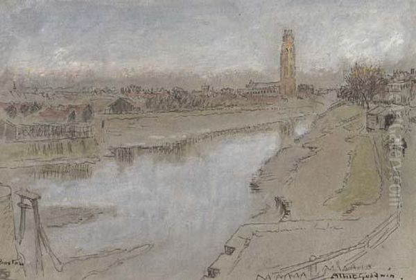 Boston Oil Painting by Albert Goodwin