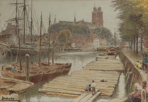 Dordrecht. Oil Painting by Albert Goodwin