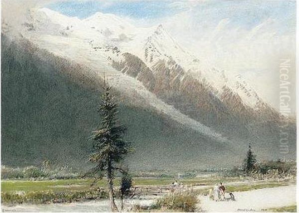 Chamonix, Switzerland Oil Painting by Albert Goodwin