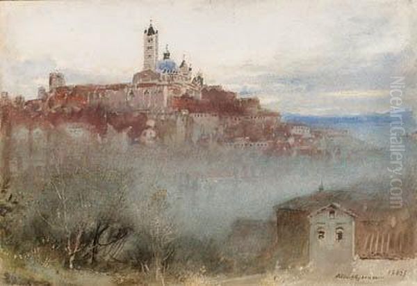 Siena, Italy Oil Painting by Albert Goodwin