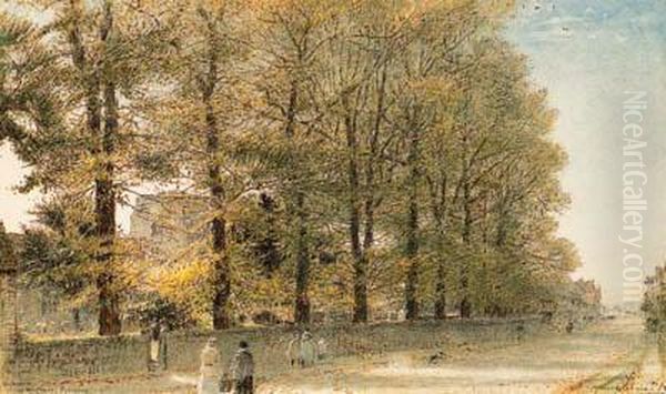 October At Westham, Pevensey, Kent Oil Painting by Albert Goodwin