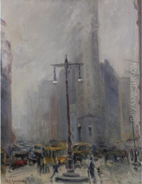 The Flatiron Building Oil Painting by Arthur C. Goodwin