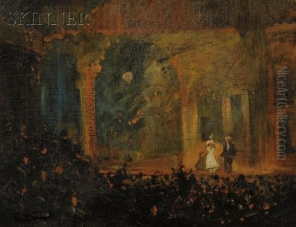 Night At The Theater Oil Painting by Arthur C. Goodwin