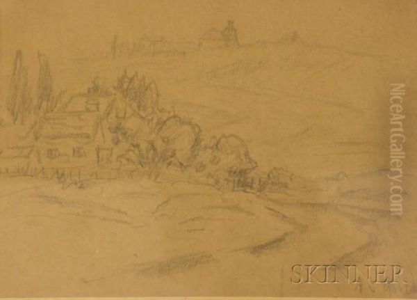 Landscape Sketch Oil Painting by Arthur C. Goodwin