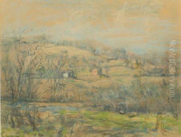 Landscape Scene Oil Painting by Arthur C. Goodwin