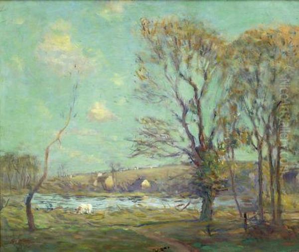 Narragansett Cove Oil Painting by Arthur C. Goodwin