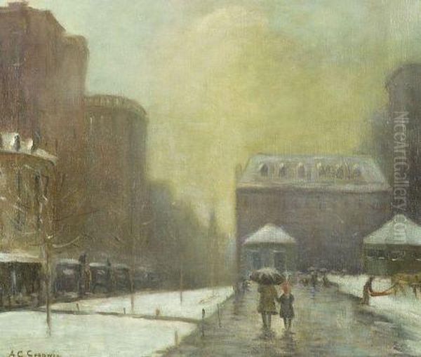 Old Pelham Hotel Oil Painting by Arthur C. Goodwin