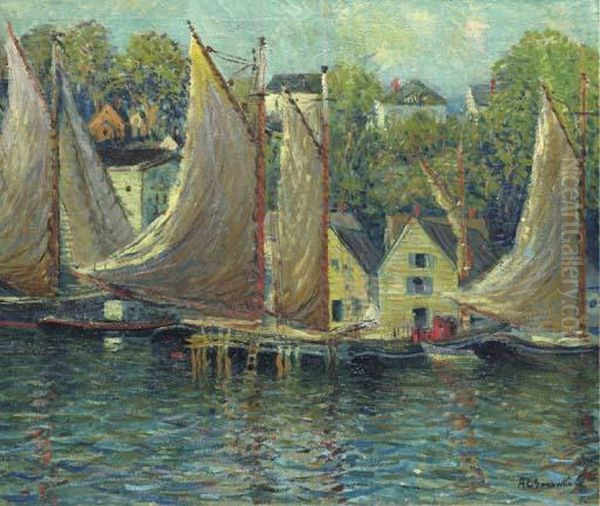 Gloucester Oil Painting by Arthur C. Goodwin