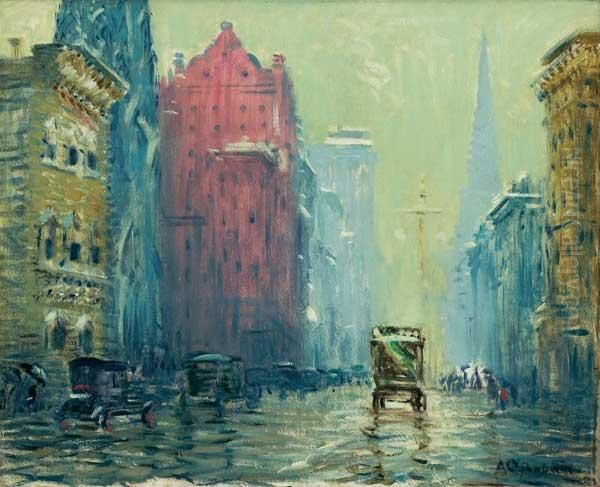 Fifth Avenue, New York Oil Painting by Arthur C. Goodwin