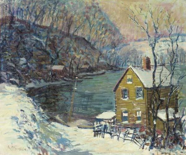 Spuyten Duyvil Oil Painting by Arthur C. Goodwin