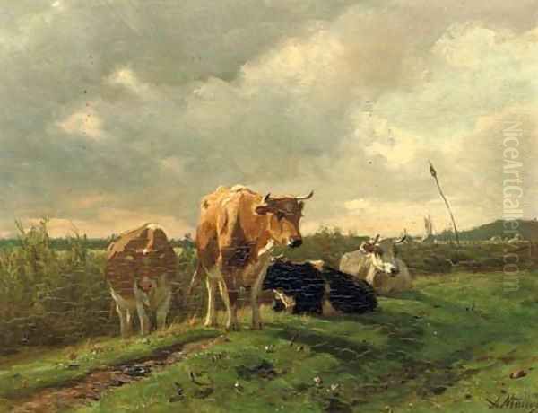 Cattle resting Oil Painting by Anton Mauve