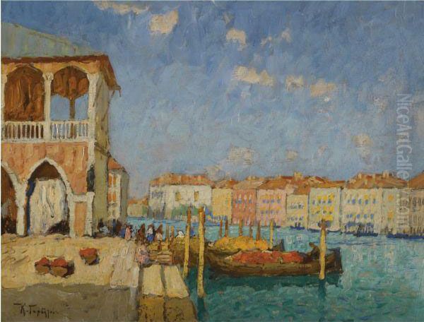 Venice Oil Painting by Konstantin Ivanovich Gorbatov