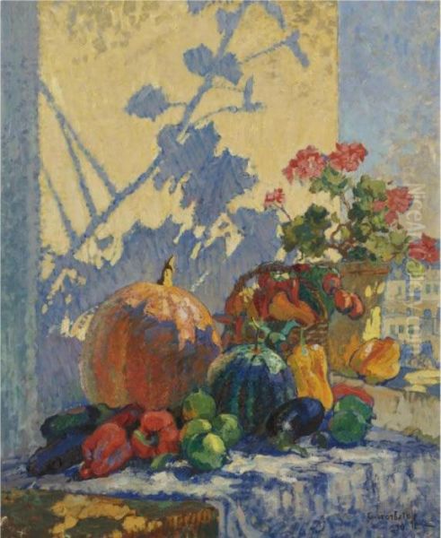 Still Life, Capri Oil Painting by Konstantin Ivanovich Gorbatov