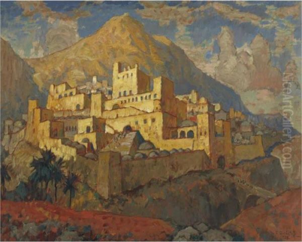 Jericho Oil Painting by Konstantin Ivanovich Gorbatov